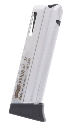 Walther Arms PPK/S 22 LR 10-Rd Black Polymer Detachable Magazine