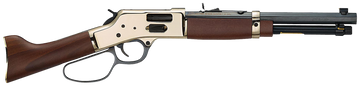 Henry H006GMML Mare's Leg Side Gate 357 Mag/38 Special 5+1 12.9" Lever Action Pistol - Polished Brass Receiver, American Walnut, Large Loop