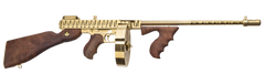 Thompson 1927A-1 Deluxe 45 ACP 16.5" 20+1/50+1 Semi-Auto Rifle - Gold w/Tiger Stripe