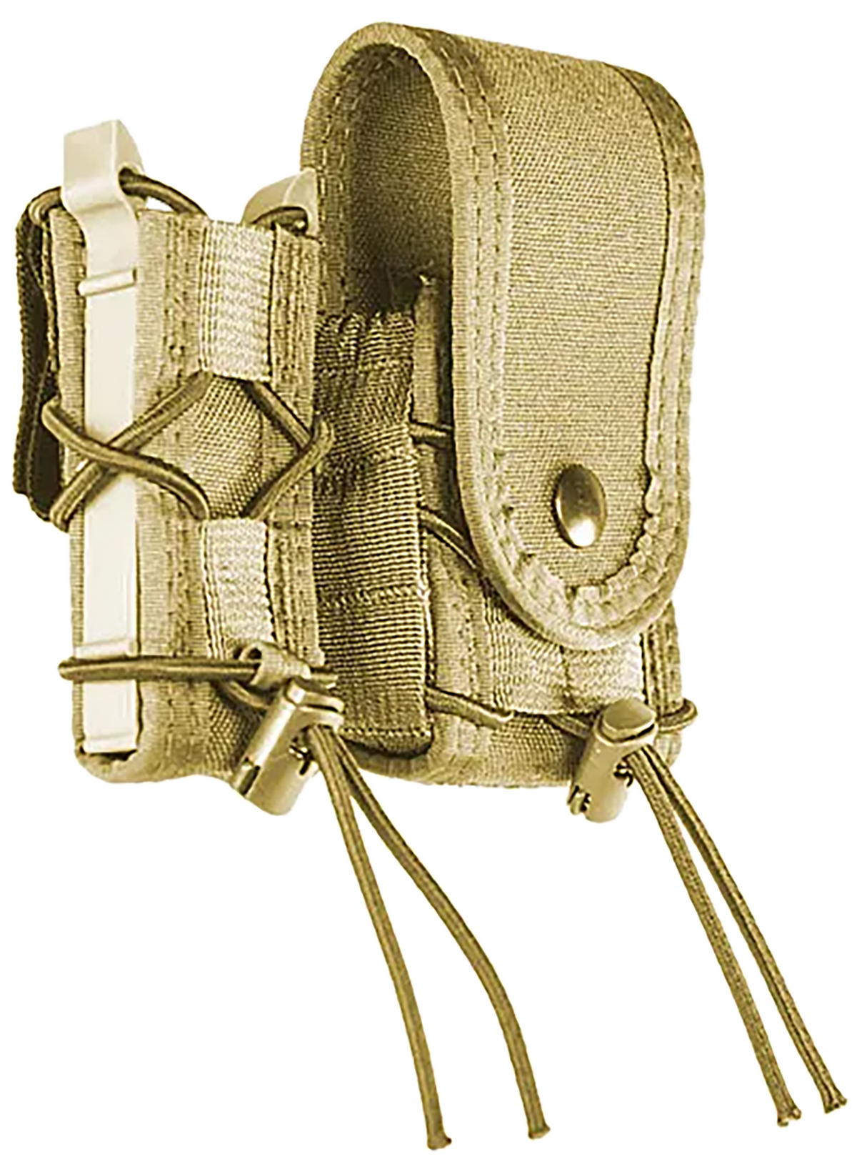 High Speed Gear 10PC00CB TACO LEO Coyote Brown Nylon Pistol/Handcuff Pouch - Belt Mount