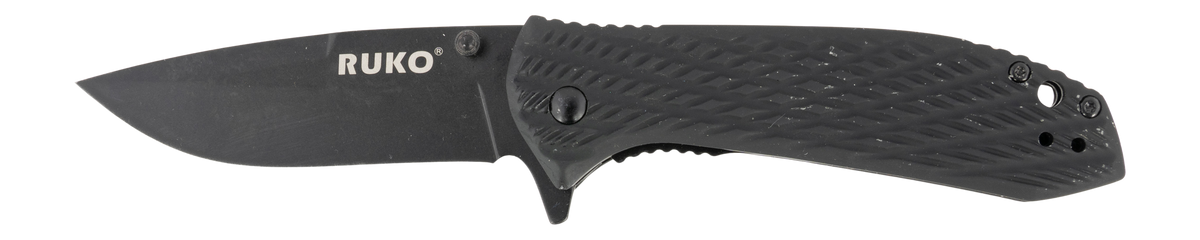 Rynoblade Knives Ruko Socius 3.25" 440C Black Oxide Folding Knife