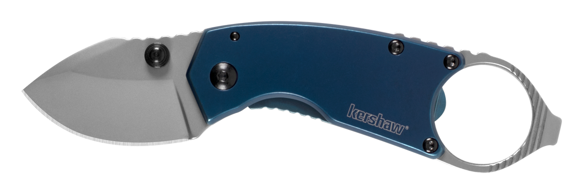 Kershaw Antic 8710 1.70" Folding Drop Point Plain 8Cr13MoV Blue PVD SS Handle