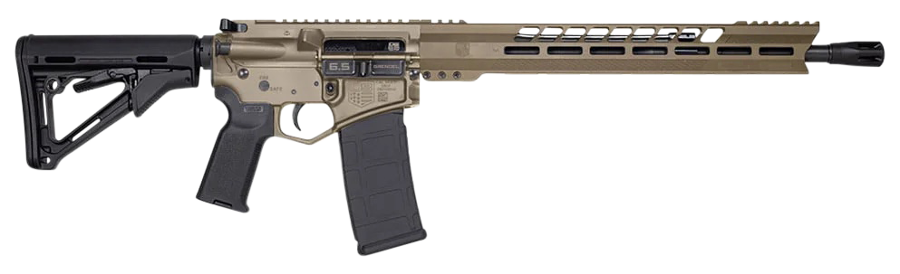 Diamondback DB15 Black Gold 6.5 Grendel 18" 28+1 Semi-Auto AR-15 Rifle - Black/FDE