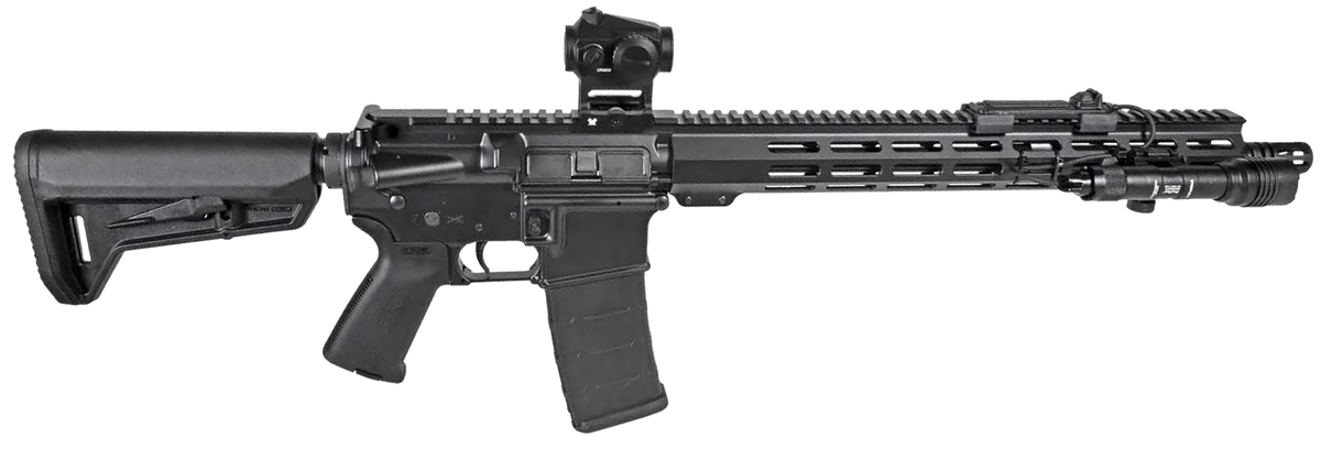 Shark Coast Tactical Midnight 5.56 NATO 16" 30+1 Semi-Auto AR-15 Rifle - Bundle