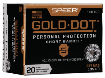 Speer Ammo Gold Dot Personal Protection Short Barrel 357 Mag 135gr Hollow Point - Box or Case