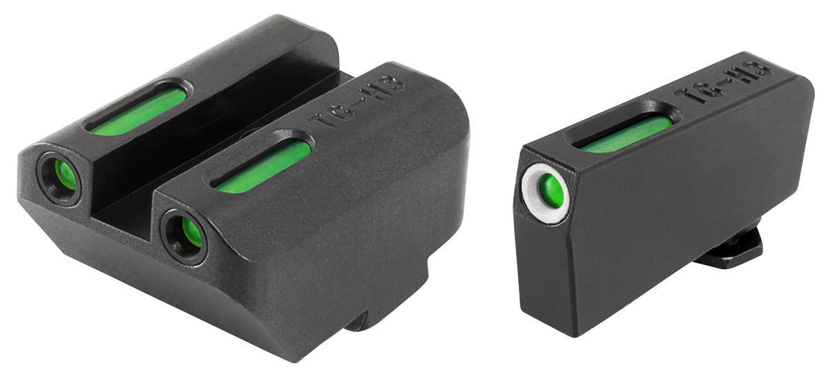 TruGlo TFX Glock 20/21/25/28-32/37/40-41 3-Dot Suppressor High Tritium/Fiber Optic Night Sight Set - Black Nitride