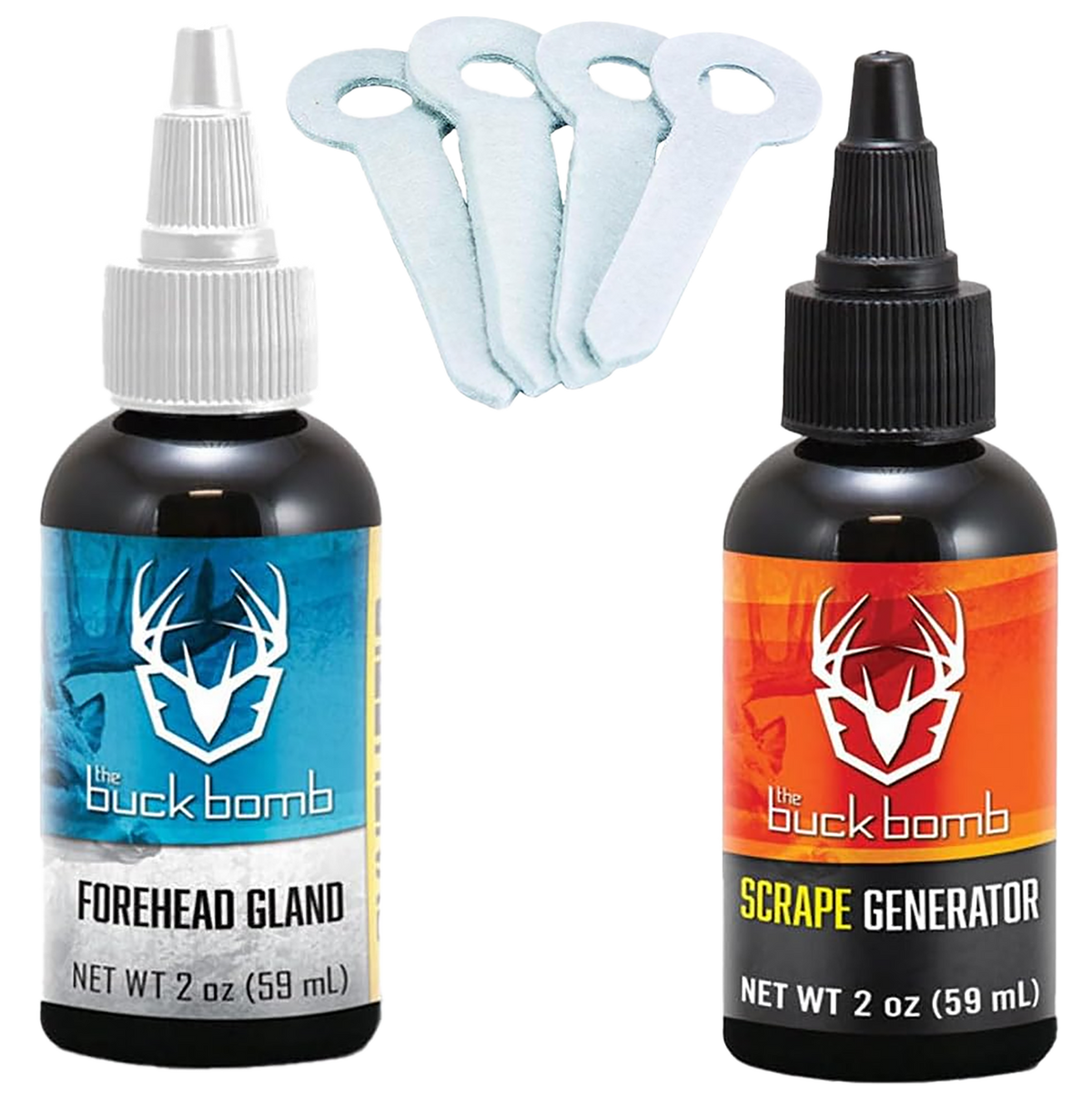 Hunters Specialties Buck Bomb Scrape Kit - 2oz Scrape Generator & Synthetic Forehead Gland