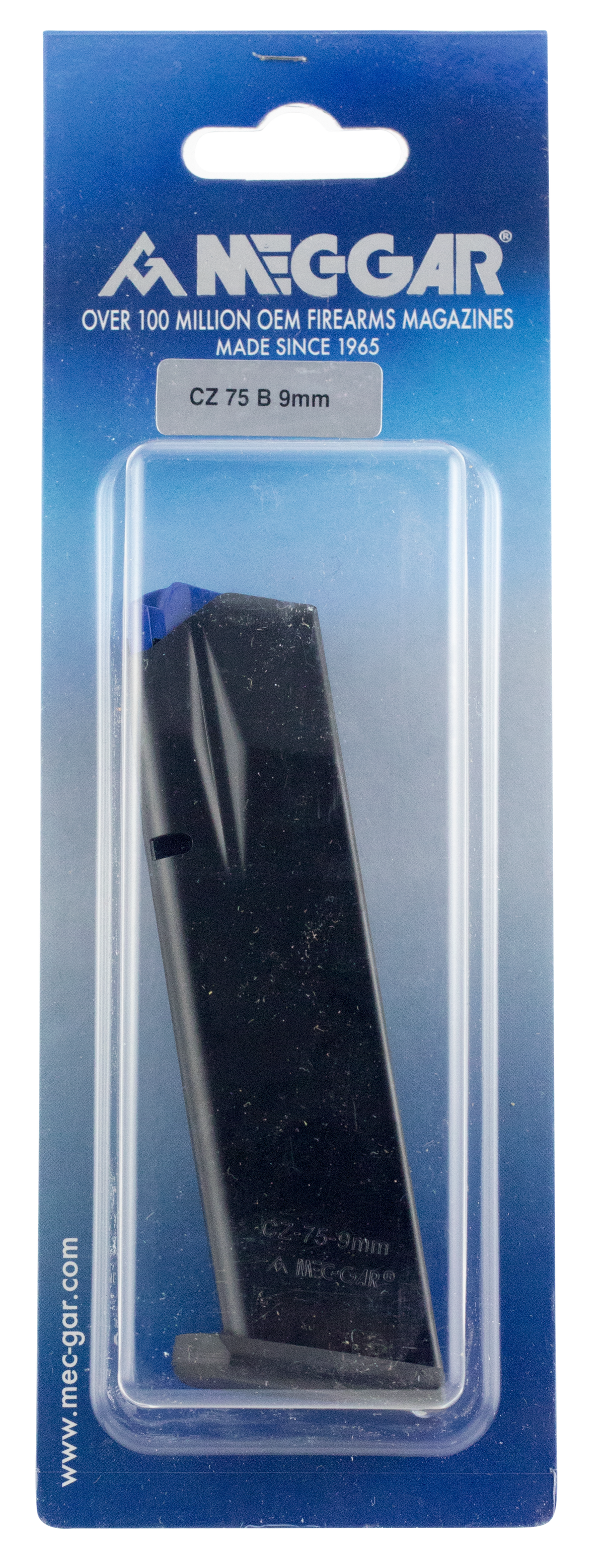 Mec-Gar MGCZ7517AFC CZ 9mm Luger 17rd Blued Anti-Friction Coating Magazine for CZ 75B/85B/SP-01/Shadow/Shadow 2