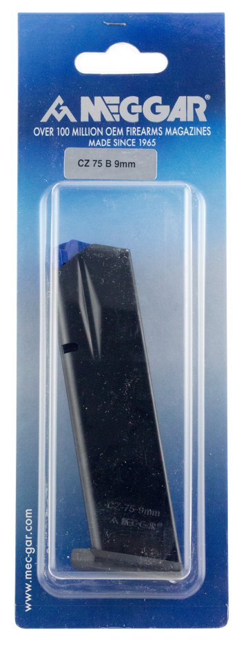Mec-Gar MGCZ7517AFC CZ 9mm Luger 17rd Blued Anti-Friction Coating Magazine for CZ 75B/85B/SP-01/Shadow/Shadow 2