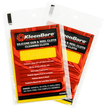 Kleen-Bore Silicone Gun & Reel Cleaning Cloth 10" Cotton Flannel 10-Pack