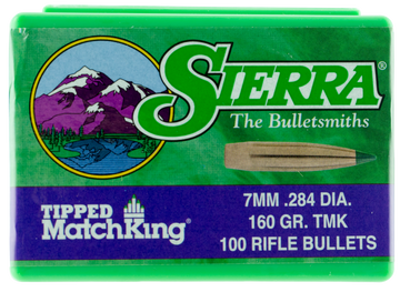 Sierra Tipped MatchKing 7mm .284 160gr Reloading Bullets - 100/Box