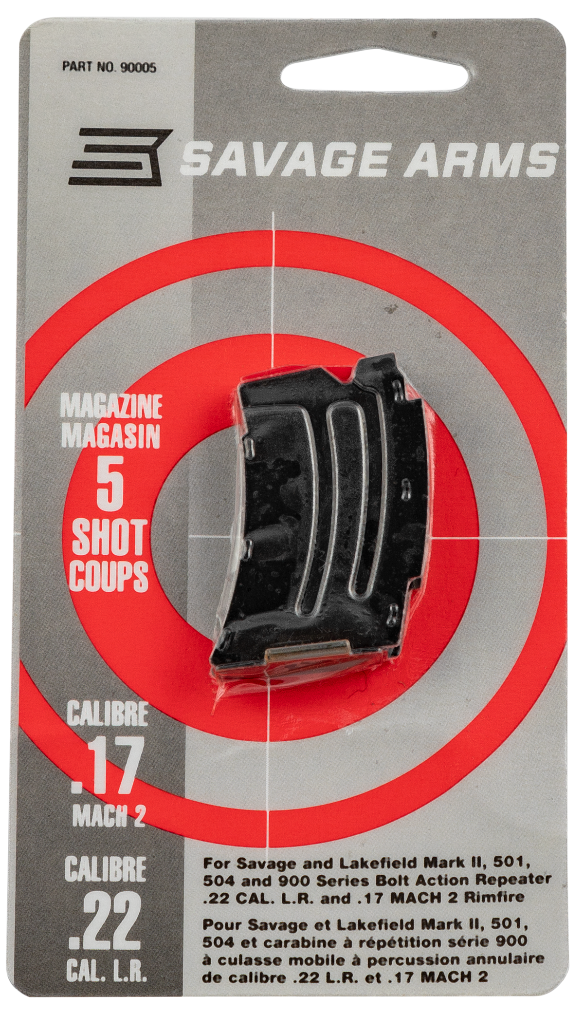 Savage MKII 22 LR 5rd Steel Magazine - Black