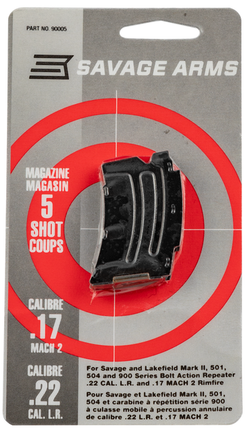 Savage MKII 22 LR 5rd Steel Magazine - Black