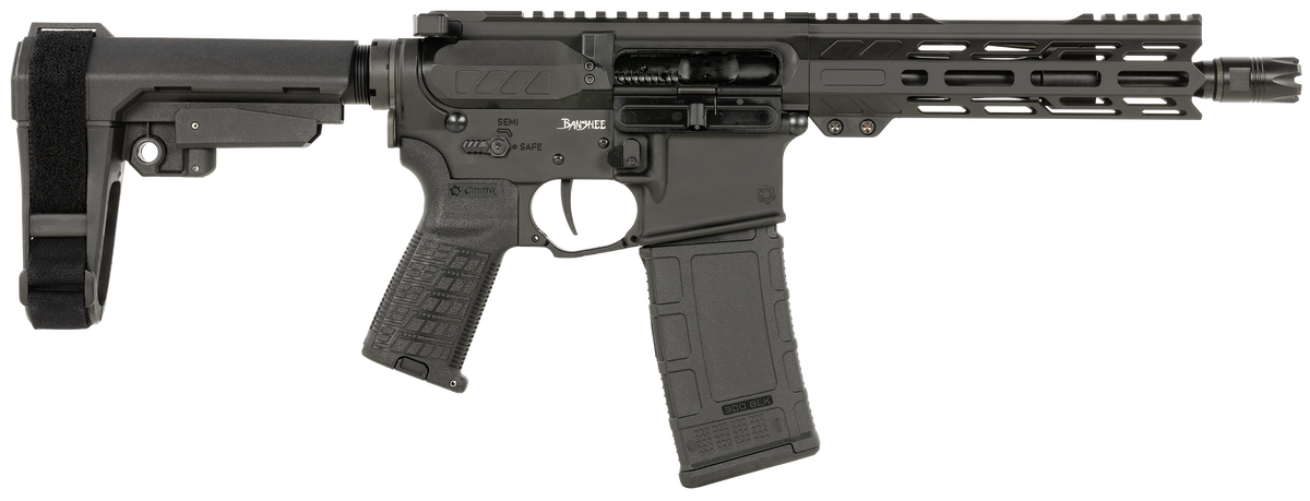 CMMG Banshee MK4 300 Blackout 8" 30+1 Semi-Auto Pistol - Black Armor Cerakote