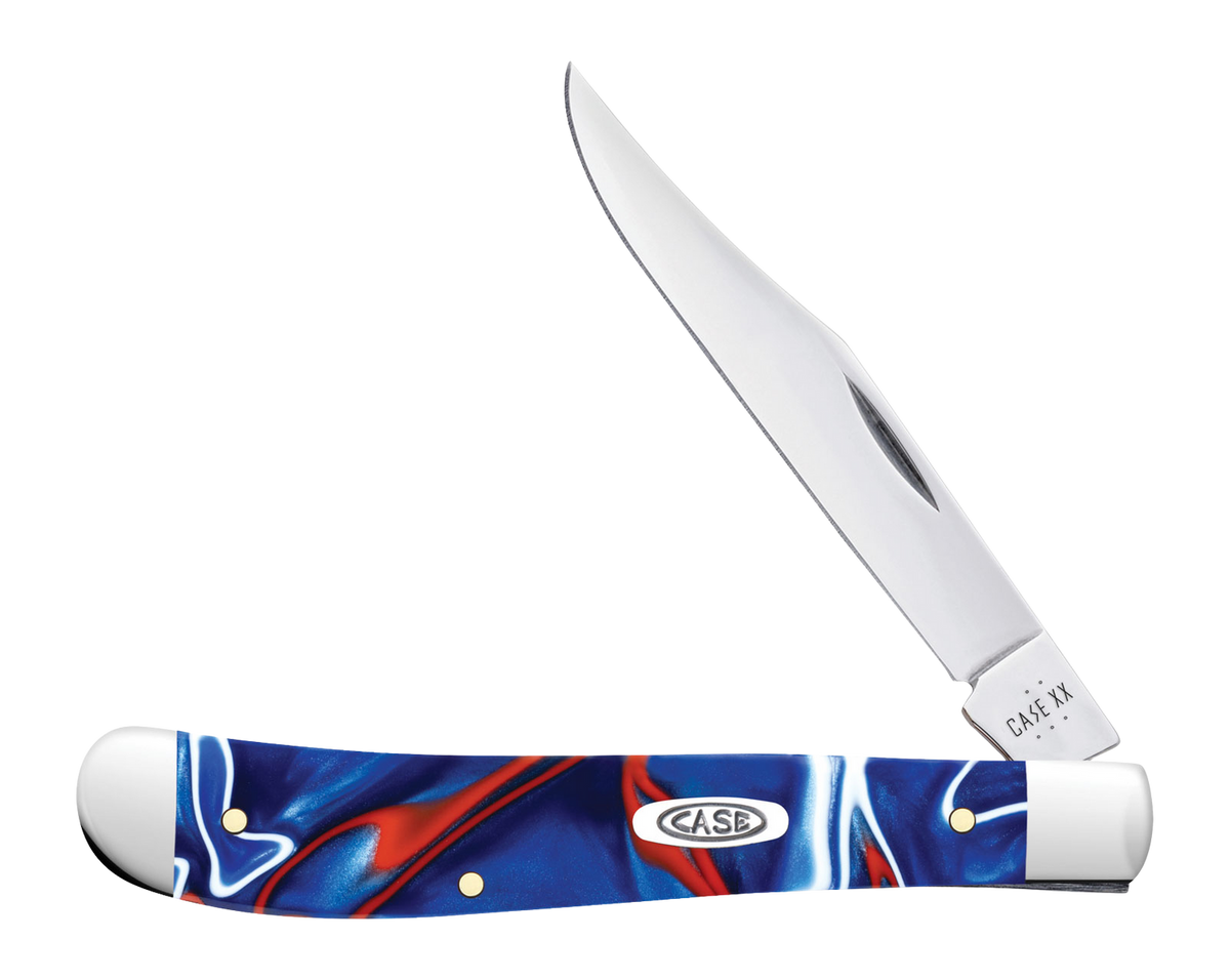 Case 11229 Patriotic Kirinite Slimline Trapper 3.25" Folding Pocket Knife