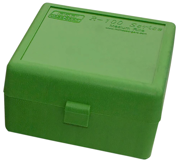MTM Case-Gard RS10010 100-Rd Flip-Top Ammo Box 223 Rem / 204 Ruger / 6x47 Green Polypropylene