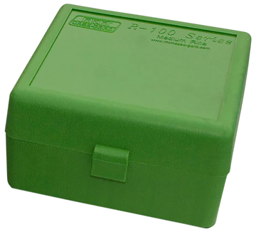 MTM Case-Gard RS10010 100-Rd Flip-Top Ammo Box 223 Rem / 204 Ruger / 6x47 Green Polypropylene