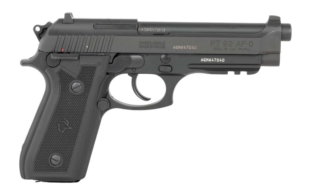 Taurus PT92 9mm Luger 5" 17+1 DA/SA Semi-Auto Pistol - 6 Magazines