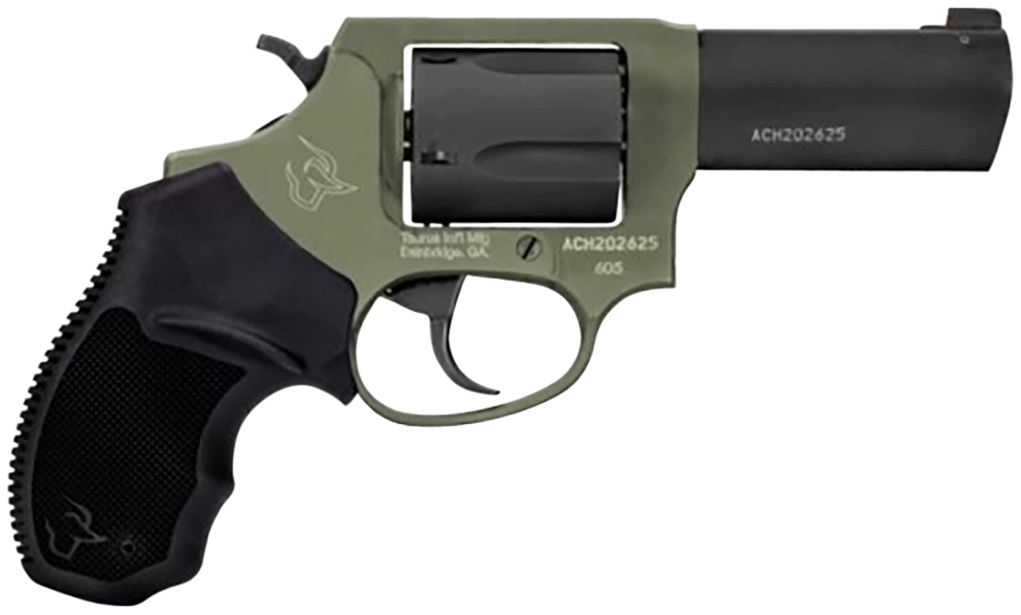 Taurus Defender 605 357 Mag/38 Special +P 3" 5-Rd DA/SA Revolver - Sniper Green Frame
