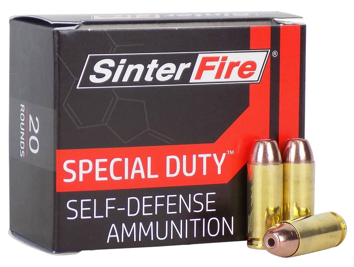 SinterFire Special Duty (SD) 10mm Auto 125gr Lead Free Frangible Hollow Point 20 Rd - Box or Case