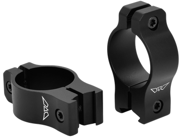 Warne V421M Vapor 1" Medium Rimfire Scope Rings - 3/8" Dovetail 0 MOA Matte Black Aluminum
