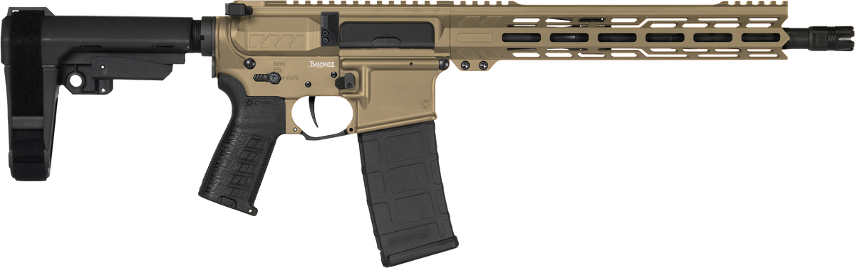 CMMG Banshee MK4 300 Blackout 12.5" 30+1 Semi-Auto AR Pistol - Coyote Tan Cerakote