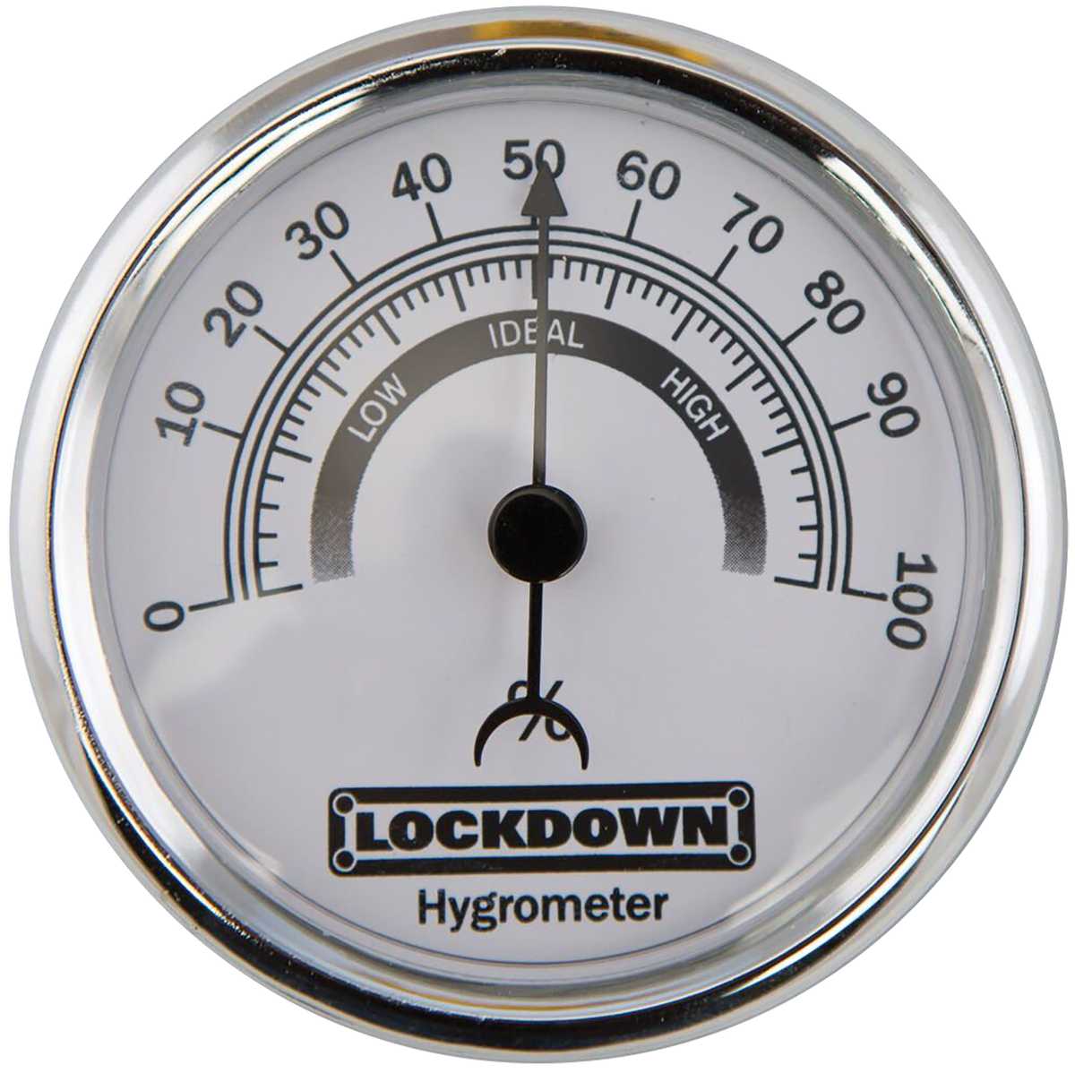 Lockdown Vault Hygrometer 2.75" Silver