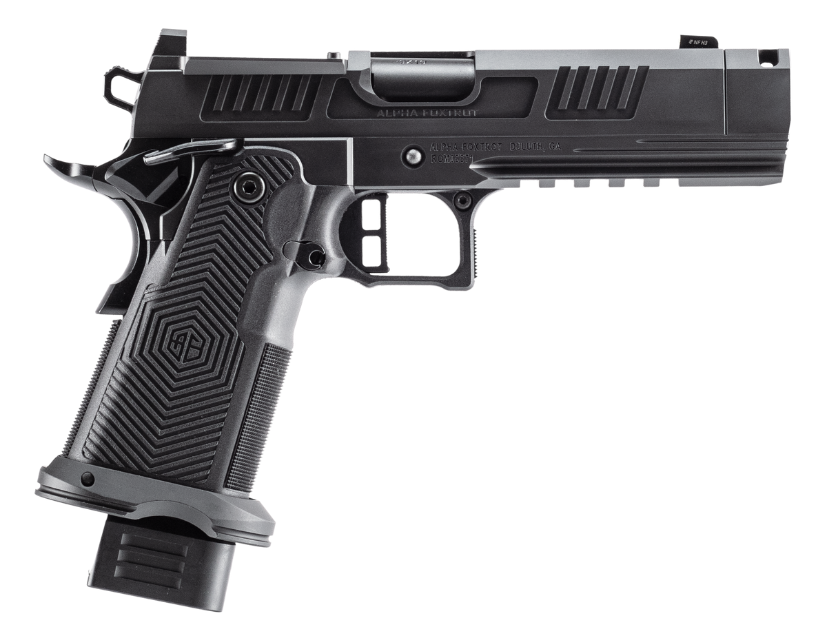 Alpha Foxtrot AF1911 Romulus 9mm Luger 4.25" 10+1 Semi-Auto Pistol - Black DLC Comp