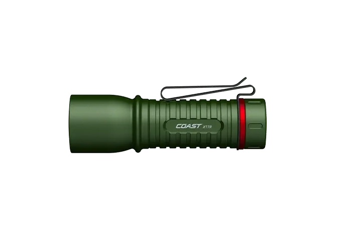 COAST XT7R Flashlight 1500 Lumens Rechargeable LED - Forest Green