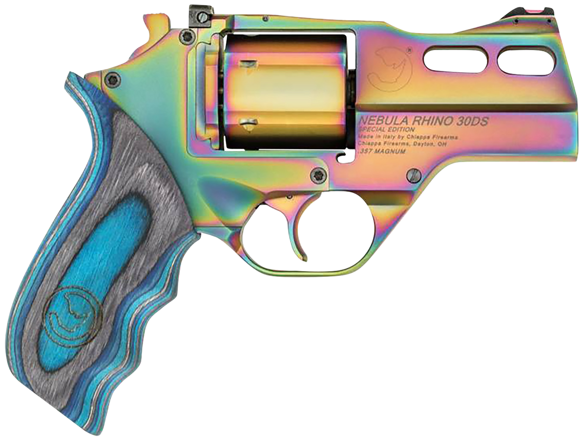 Chiappa Firearms Rhino 30DS Nebula 357 Mag 3" 6-Shot DA/SA Revolver - Rainbow PVD