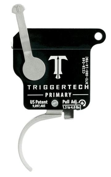 TriggerTech Primary Remington 700 1.5-4 lb Single-Stage Curved Trigger w/ Bolt Release - Right Hand - Stainless