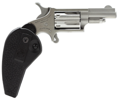 NAA 22LLRHG Mini-Revolver 22 LR 1.63" 5-Shot SAO Stainless Steel, Black Synthetic Holster Grip