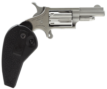 NAA 22LLRHG Mini-Revolver 22 LR 1.63" 5-Shot SAO Stainless Steel, Black Synthetic Holster Grip