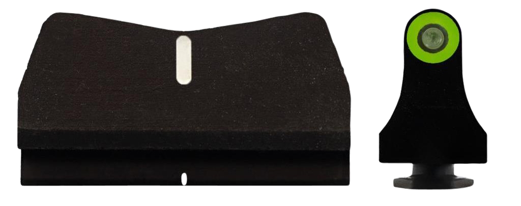 XS Sights DXT2 Standard Dot Suppressor Height Night Sights for Glock 17/19 - Green/White Tritium Front, Black/White Rear