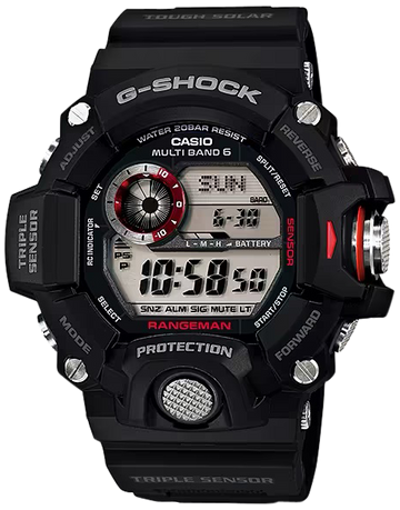 G-Shock Rangeman GW-9400-1 Solar Atomic Triple Sensor Digital Watch - Black