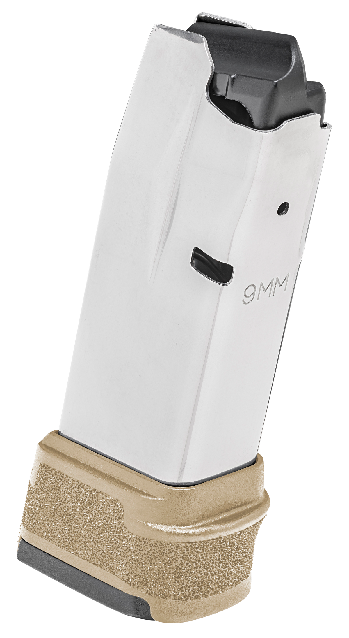 Springfield Armory Hellcat 9mm Luger 15rd Extended Floorplate FDE Stainless Steel Magazine