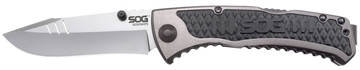 S.O.G Sideswipe 3.40" Folding Clip Point Plain 7Cr15MoV SS Gray Aluminum/G10 Handle