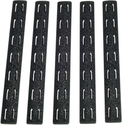 BCM KMR-RP-BLK-5 KeyMod Rail Panel Kit 5.55" Black Polymer 5 Pack