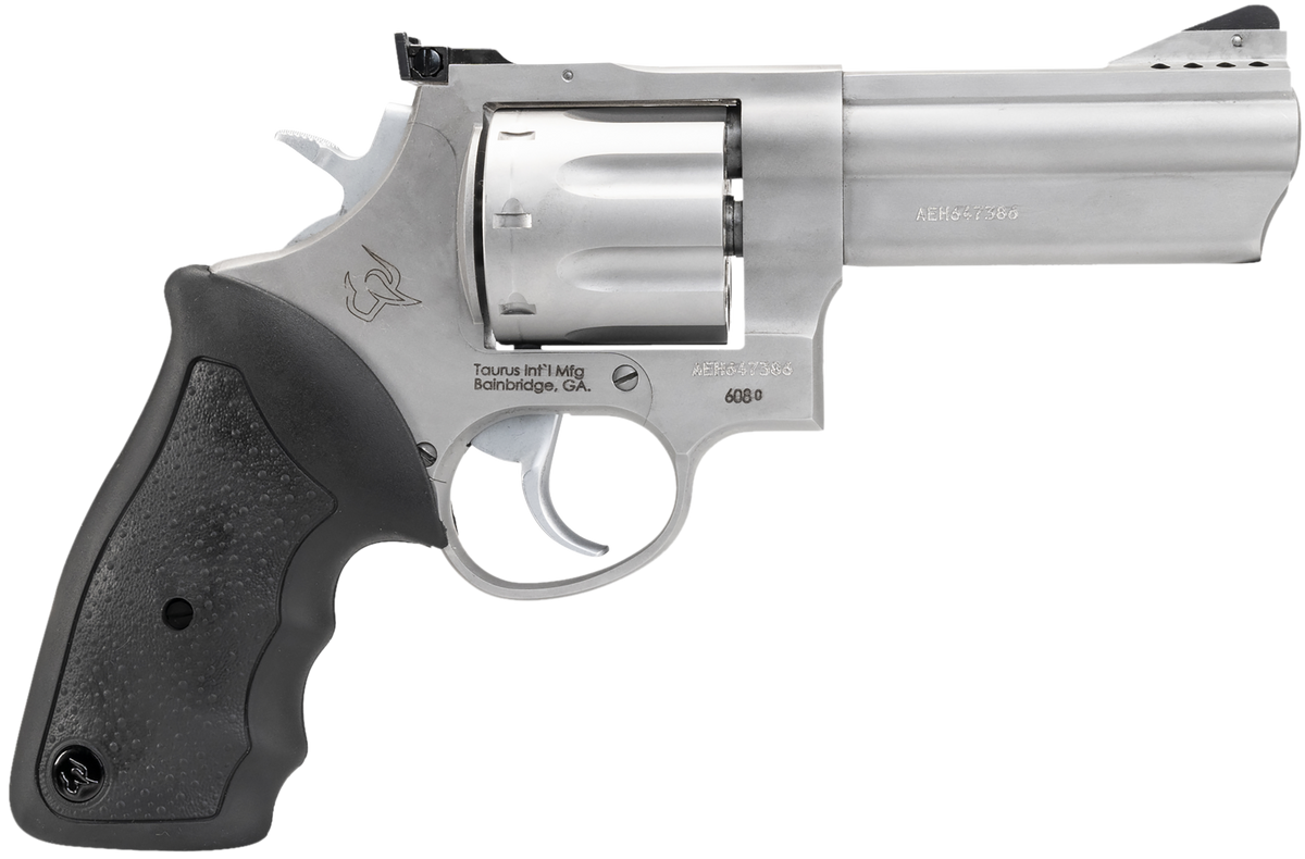 Taurus 608 357 Mag/38 Special +P 4" 8-Shot DA/SA Matte Stainless Large Frame Ported Revolver