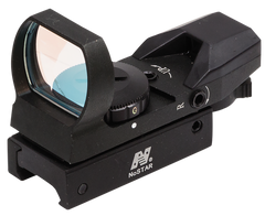 NcSTAR D4RGB Red & Green Four Reticle Reflex Optic 1x 3 MOA Black Anodized