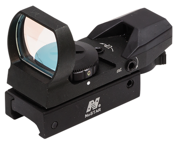 NcSTAR D4RGB Red & Green Four Reticle Reflex Optic 1x 3 MOA Black Anodized