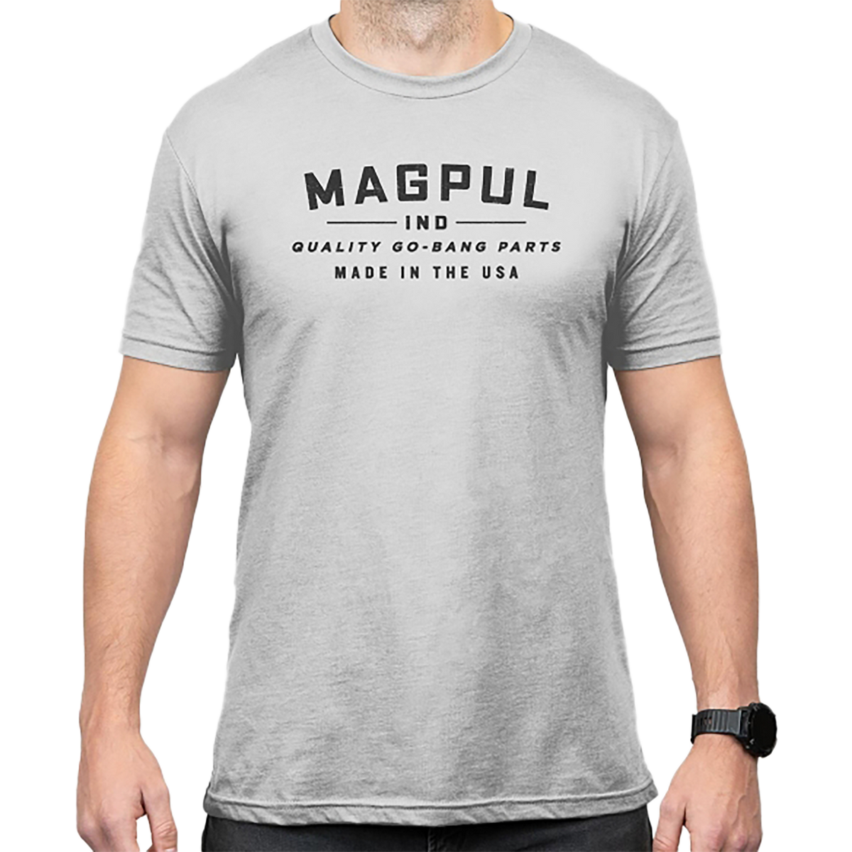 Magpul Industries Go Bang Parts CVC T-Shirt - XL Stone Gray Heather Short Sleeve