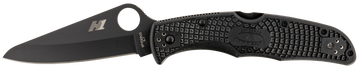Spyderco Pacific Salt 2 3.78" Folding Drop Point Plain Edge H-2 Steel Blade Black FRN Handle