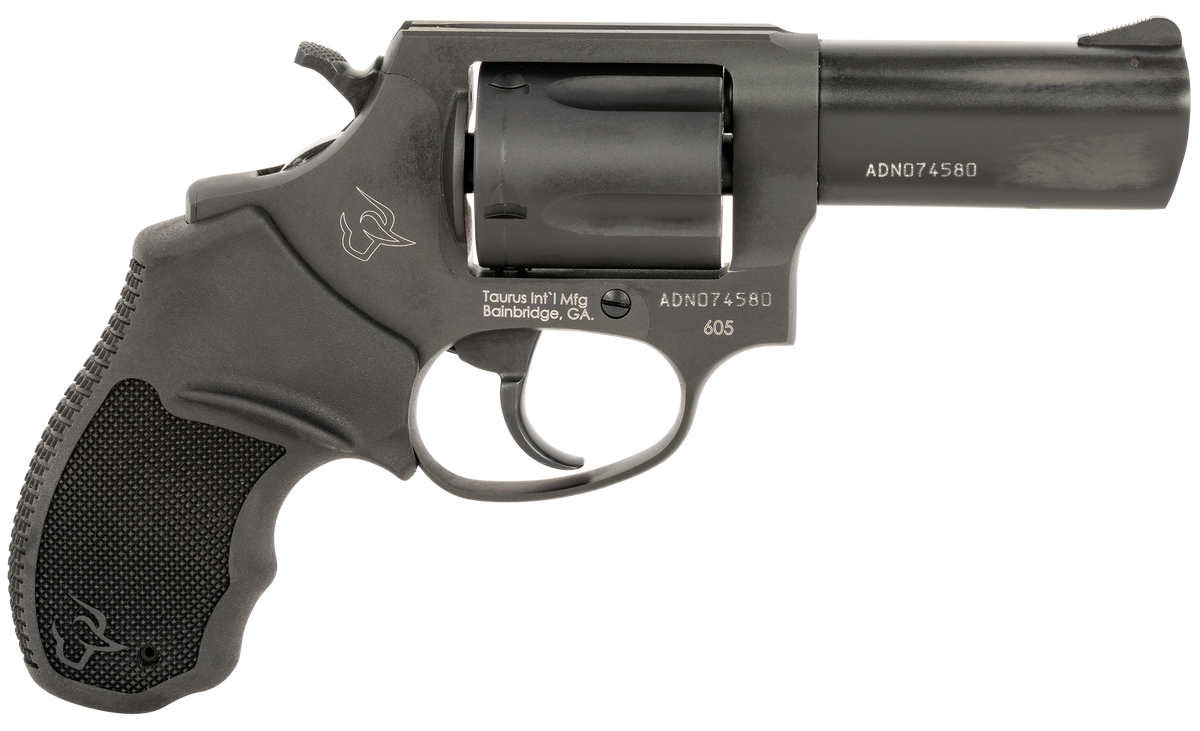 Taurus 605 T.O.R.O. 357 Mag/38 Special +P 3" 5-Rd DA/SA Revolver - Matte Black Stainless Steel - Optics Ready