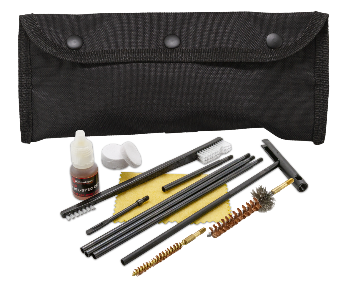 Kleen-Bore POU302B Modular Cleaning Kit .223/5.56mm Multi-Caliber Handgun/Rifle - Black Nylon Case