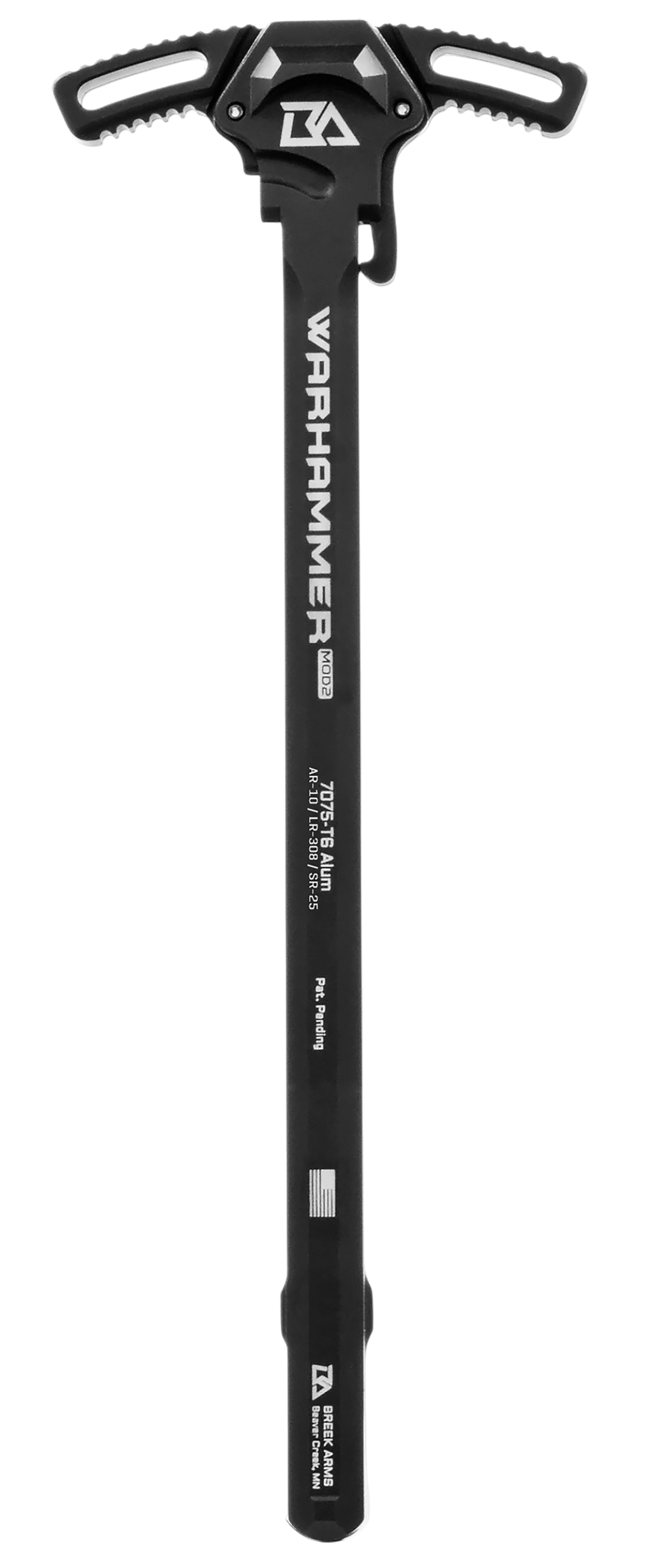 Breek Arms Warhammer Mod2 AR-10/LR-308 7075-T6 Aluminum Ambidextrous Charging Handle - Black