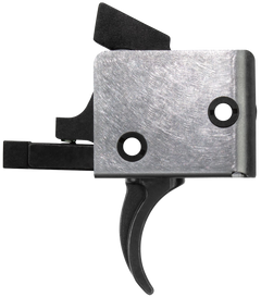 CMC Triggers 92501 Drop-In AR-15/AR-10 Single-Stage Curved Trigger 4-4.50 lbs - Black/Silver
