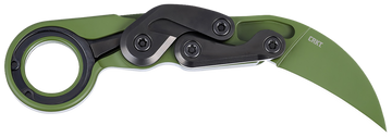 Columbia River CRKT 4040BG Provoke 2.41" Folding Karambit Plain D2 Bright Green Cerakote Aluminum Handle