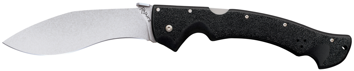 Cold Steel Rajah II 6" Folding Plain Edge AUS-10A SS Black Griv-Ex Handle