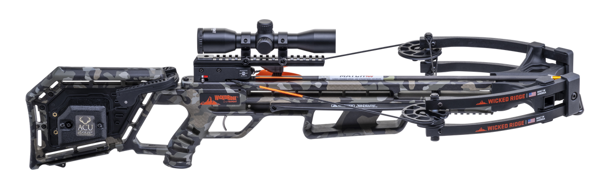 Wicked Ridge by TenPoint Commander 400 Crossbow w/ ACUdraw Pro-View 400 Scope 400 FPS 190 Draw - Peak